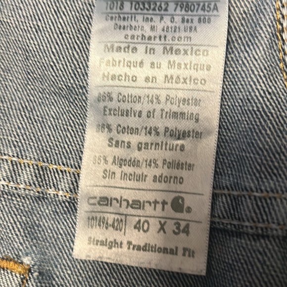 Men’s straight fit Carhart jeans 40 x 34 - Picture 5 of 5